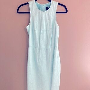Elegant light blue J Crew sheath dress 100% Cotton